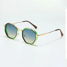 Load image into Gallery viewer, 2025 New Vintage Sunglasses for Women Modern Fashionable Octagonal Glasses with Black Lenses Golden Edging Sun Glasses UV400