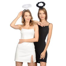 Load image into Gallery viewer, Angel Halo Headband Black White Feather Angel Headband Christmas Festival Party Favor Angel Outfit Cosplay Costume Accessories