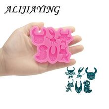 Load image into Gallery viewer, Shiny Cartoon Bear Head Resin Molds Crafts Art Diy Silicone Mold Crafting Epoxy, Cake Fondant Chocolate Molds DY1116