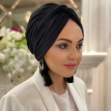 Load image into Gallery viewer, Muslim White Hijab Cap Undercap Abaya Hijabs For Woman Islamic Abayas Jersey Instant Wrap Women Crinkle Arabic Modal Silk Caps