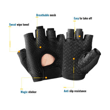 Load image into Gallery viewer, Gym Fitness Gloves For Women, Breathable Half Finger Anti-Slip Gloves For Bicycle Cycling Weight Lifting Yoga