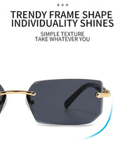 Load image into Gallery viewer, Fashion Rimless Sunglasses Men Women Populare Frameless Sun Glasses Male Female Classic Small Square Summer Traveling Shades