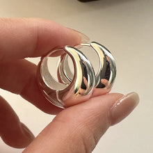 Load image into Gallery viewer, 925 Sterling Silver Earrings For Women Trendy Simple Circle Handmade Earring Jewelry Prevent Allergy Party Accessories