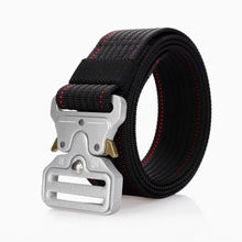 Load image into Gallery viewer, Belts For Men Tactical Belt Metal Silver Buckle Nylon Waist Strap Girdle Heavy Duty Training Hunting Mens Belts