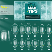 Load image into Gallery viewer, NAILPOP Soft Gel Nail Tips 600PCS Pre-Buff Full Cover Coffin Almond Oval Shaped Nail Extenison Tips Half Matte Gel X Fake Nails