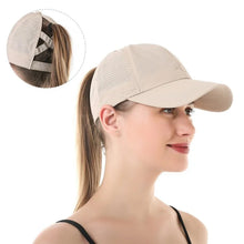Load image into Gallery viewer, Baseball Caps For Women Hats New Breathable Mesh Sun Visor Hats Female Summer European Outdoor Sports Criss Cross Ponytail Hat