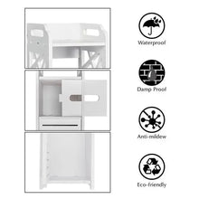 Load image into Gallery viewer, Bathroom Storage Shelf Drawer Multi Compartment Organizer Water Proof Anti Decay Anti Rot Environmental Friendly White