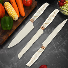 Load image into Gallery viewer, 16PCS/Stainless Steel Kitchen Knife Silicone kitchenware set Spatula spoon bread knife scissors peeler cut meat knife Tool rest