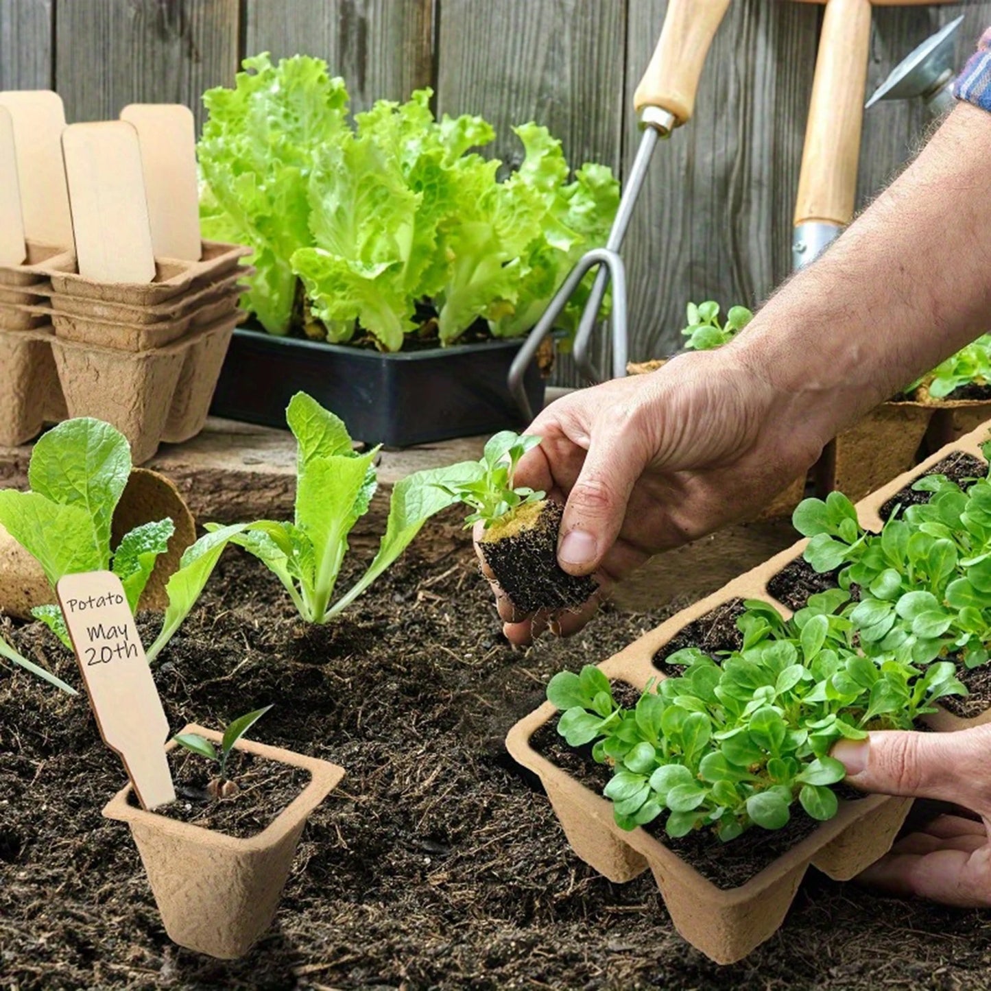 Seed Starter Tray Plants Growing Trays Germination Trays Organic Plant Starter Kit for Seed Growing Germination