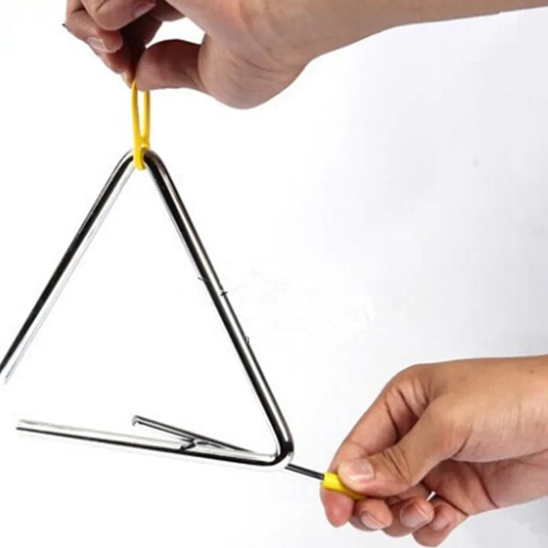 Musical Instrument Rhythm Band Educational Preschool Triangled Percussion 4/5/6/7/8/ inch
