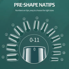 Load image into Gallery viewer, NAILPOP Soft Gel Nail Tips 600PCS Pre-Buff Full Cover Coffin Almond Oval Shaped Nail Extenison Tips Half Matte Gel X Fake Nails