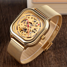 Load image into Gallery viewer, SKMEI Mechanical Watch Men Automatic Watch Quartz Waterproof Hollow Art Strainless Steel Strap montre homme Fashion Clock 9184