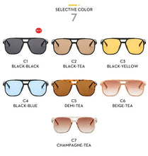 Load image into Gallery viewer, Vintage Square Sunglasses for Women Men Thick Frame Double Bridges Eyewear Female Chic Polygon Sun Glasses UV400 Shades