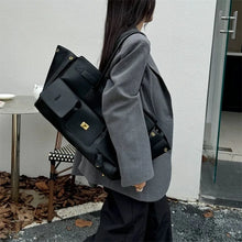 Load image into Gallery viewer, Luxury Genuine Leather Tote Bags for Women Large Capacity Travel Shoulder Bag Designer Handbags Ladies Shopping Purse