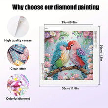 Load image into Gallery viewer, 5D DIY Special Shape Diamond Painting Flower Love Birds Pattern Diamond Mosaic Hand Craft Kit Handmade Gift Home Decoration Gifts