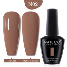 Load image into Gallery viewer, NAILCO 15ml Transparent Nude Color Series Jelly Gel Nail Polish Pink Red Nails Art Manicure Gel Varnishes Gellack Design Lacquer