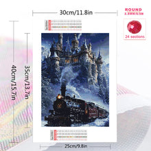 Load image into Gallery viewer, Diamond Painting Train Landscape Suitable for Beginners DIY Diamond Mosaic House Castle Embroidery Handmade Gift