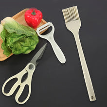 Load image into Gallery viewer, 16PCS/Stainless Steel Kitchen Knife Silicone kitchenware set Spatula spoon bread knife scissors peeler cut meat knife Tool rest