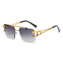 Load image into Gallery viewer, Fashion Rimless Square Double Bridge Sun Glasses Vintage Women Men Sunglasses UV400