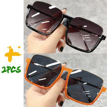 Load image into Gallery viewer, Sunglasses Women Oversize Travel Luxury Brand Design New Drive Semi-Rimless Square Frame Vintage Sun Glasses Ladies Men Unisex