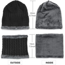 Load image into Gallery viewer, 5-14 Years Kids Warm Knitted Hat Scarf Set Children Autumn Winter Hat Soft Knitted Cap Bonnet Infant Kids Hat For Boys Girls