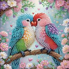 Load image into Gallery viewer, 5D DIY Special Shape Diamond Painting Flower Love Birds Pattern Diamond Mosaic Hand Craft Kit Handmade Gift Home Decoration Gifts