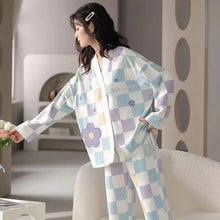 Load image into Gallery viewer, Women's Clothing Four Seasons Models Cute Pajamas Long-Sleeved Can Be Worn Outside Cartoon Cute Comfortable Large Size Homewear