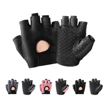 Load image into Gallery viewer, Gym Fitness Gloves For Women, Breathable Half Finger Anti-Slip Gloves For Bicycle Cycling Weight Lifting Yoga