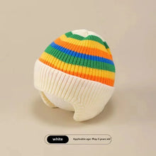 Load image into Gallery viewer, Baby Wool Hat Cute Bear Ear Protection Hat Children Winter Thickened Warm Knitted Korean Version Of The Baby Hat