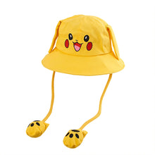 Load image into Gallery viewer, Kids Summer Broad-brimmed Cotton Hats Children Bucket Caps for Beach Holiday Boys Girls Sun Protection Hat Parent-child Outfit