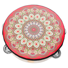 Load image into Gallery viewer, Single Row Hand Drum Tambourine Musical Instrument Adult Percussion Drums Professional Stage Dance Steel Wood Bohemian Kids