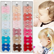 Load image into Gallery viewer, 36Pcs/Lot Solid Color Grosgrain Ribbon Bowknot Kids Hair Clips Handmade Bows Baby Girls Barrettes Hairpins Photo Props Gift Set