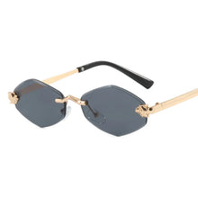 Load image into Gallery viewer, Fashion Small Polygonal Sunglasses for Women Luxury Brand Rmless Brown Rhombus Sun Glasses Woman Vintage Metal Shades Eyewear
