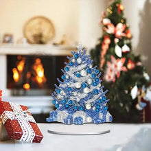 Load image into Gallery viewer, 5D DIY diamond painting set-handmade acrylic round Diamond Christmas tree crafts-floral theme desktop decoration