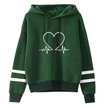 Load image into Gallery viewer, Woman Clothing Versatile Sweatshirts Casual Hoodies Comfortable Pullovers Slim Fit Soft Striped Lazy Style Jogging Daily Women's