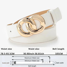 Load image into Gallery viewer, Women's Trousers Belt High Quality Women Waist Belts Fashion PU Leather Working Waistband Woman's For Jeans Belt AL039