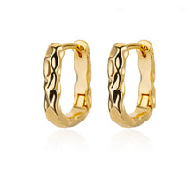 Load image into Gallery viewer, Elegant Round Earrings for Women Girls Luxury Stainless Steel Hoop Earrings Vintage Wedding Engagement Aesthetic Jewerly aretes