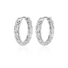 Load image into Gallery viewer, Elegant Round Earrings for Women Girls Luxury Stainless Steel Hoop Earrings Vintage Wedding Engagement Aesthetic Jewerly aretes