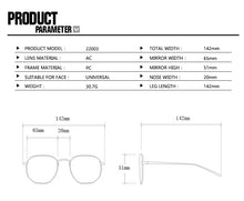Load image into Gallery viewer, Vintage Square Sunglasses for Women Men Thick Frame Double Bridges Eyewear Female Fashion Chic Polygon Sun Glasses Leopard Blue
