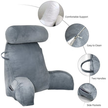 Load image into Gallery viewer, Headboard Pillow Triangle Cushion Reading Large Bolster Backrest Positioning Support body wedge sleeping pillow for Bed Headboar