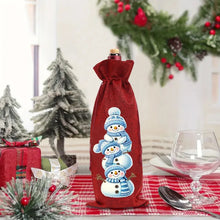 Load image into Gallery viewer, 1 DIY diamond painting set, Christmas-themed canvas wine bag, wine bottle decoration items, holiday gifts