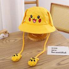 Load image into Gallery viewer, Kids Summer Broad-brimmed Cotton Hats Children Bucket Caps for Beach Holiday Boys Girls Sun Protection Hat Parent-child Outfit