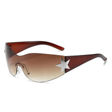 Load image into Gallery viewer, Fashion Sunglasses for Women Men Trendy Shield Wrap Around Sunglasses Oversized Fashion Frameless Sun Glasses