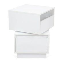 Load image into Gallery viewer, Rotatable Nightstand End Table, Bedside Table with 2 Drawers, 2 Drawer Dresser for Bedroom, Closet, Entryway, College Dorm