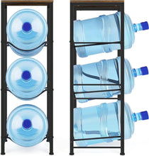 Load image into Gallery viewer, Water bottle rack 5 gallons (approximately 15.7 liters) water cooler kettle rack 3 layers water bottle storage rack with storage
