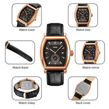 Load image into Gallery viewer, SKMEI relogio masculino Top Brand Luxury Genuine Leather Strap Business Mens Watches Waterproof Quartz Date Time Wristwatches