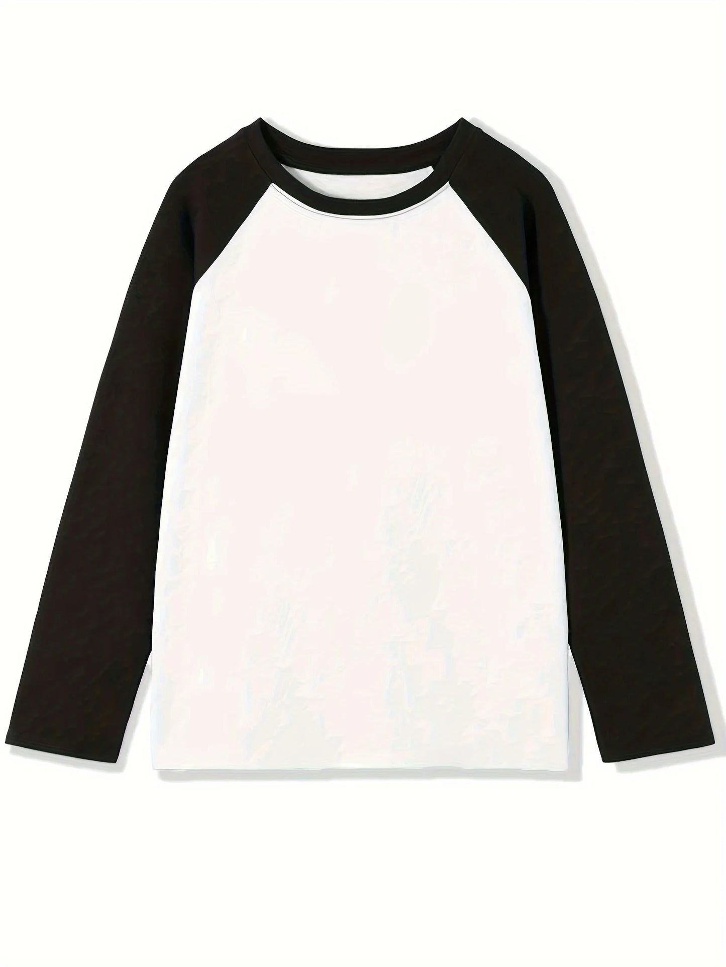 Women's Clothing Tops O-Neck Long Sleeve Thick Office Lady Commuter Autumn Winter Casual Printed All-match T-shirt