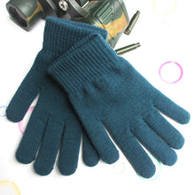 Load image into Gallery viewer, Women Cashmere Knitted Gloves Autumn Hand Warmer Winter Thicken Lining Full Fingered Mittens Skiing Short Wrist Gloves Warm