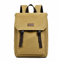 Load image into Gallery viewer, Mens Canvas Backpack Retro Style Large Capacity Bag with Buckle Straps