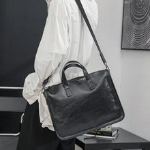 Load image into Gallery viewer, Large Capacity Handbags Men Business Laptop Bag Top-Handle Bags Briefcase With Shoulder Strap Mens Travel Crossbody Bag Totes